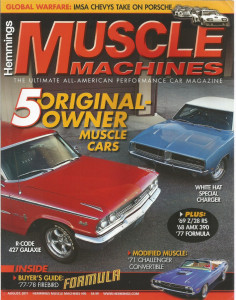 HEMMINGS MUSCLE MACHINES 2011 AUG - R-CODE, IMSA MONZA, AMX 390, Z/28 RS